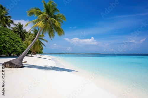 Fototapeta Naklejka Na Ścianę i Meble -  Maldive beach landscape outdoors nature.