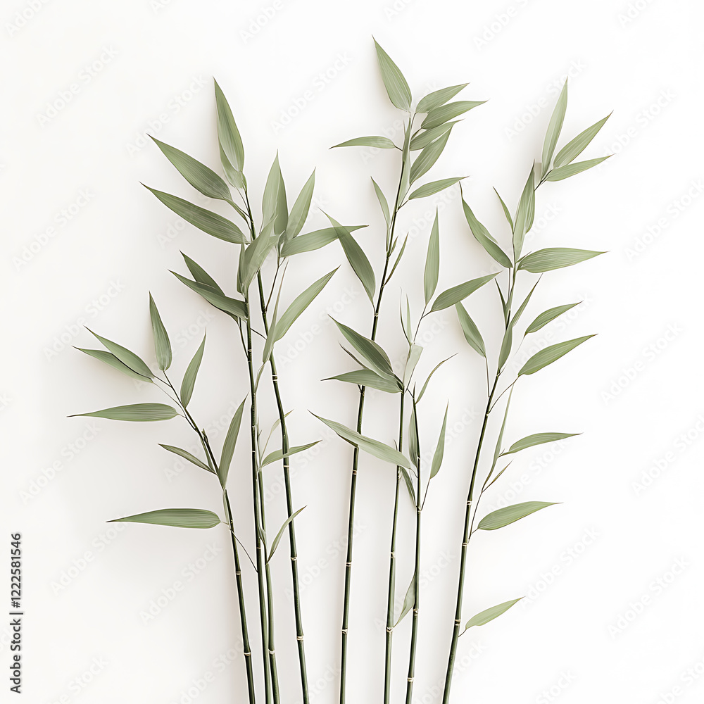 Fototapeta premium Flowers and leaves in pictures illustrator2D