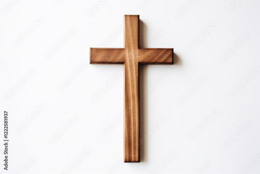 Wooden crucifix cross symbol wood white background. Wooden crucifix cross symbol wood white background.