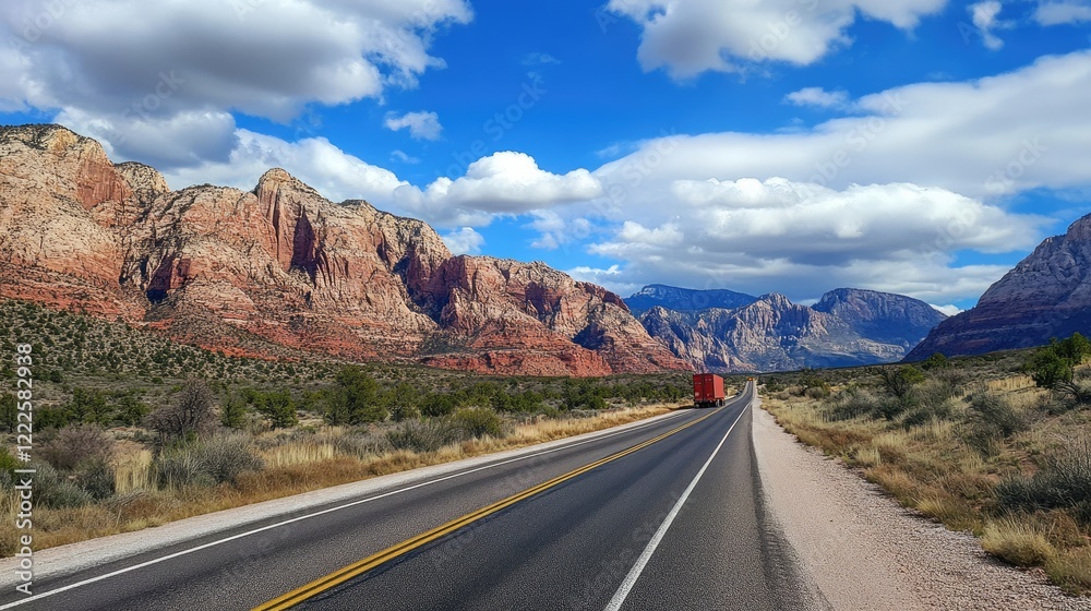 Fototapeta premium Scenic Highway Adventure Through Utah's Natural Beauty
