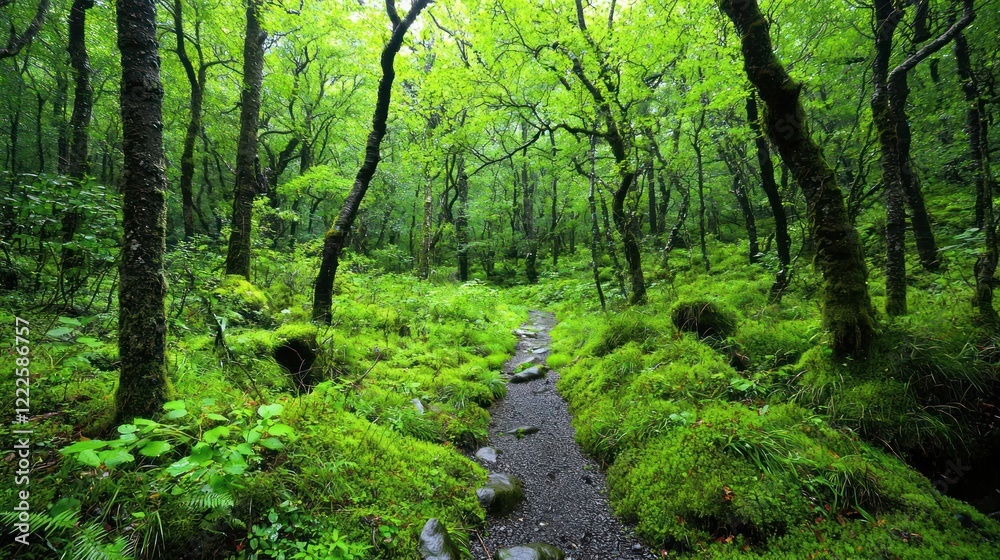 Lush Green Forest Path Lush Green Forest Path