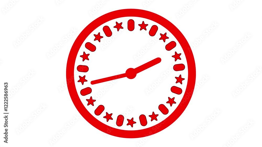 red clock
