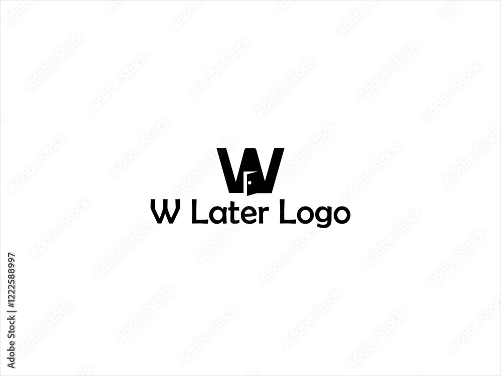 Fototapeta premium W loter logo vector desigen 