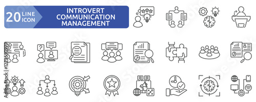 introvert communication management icon sheet