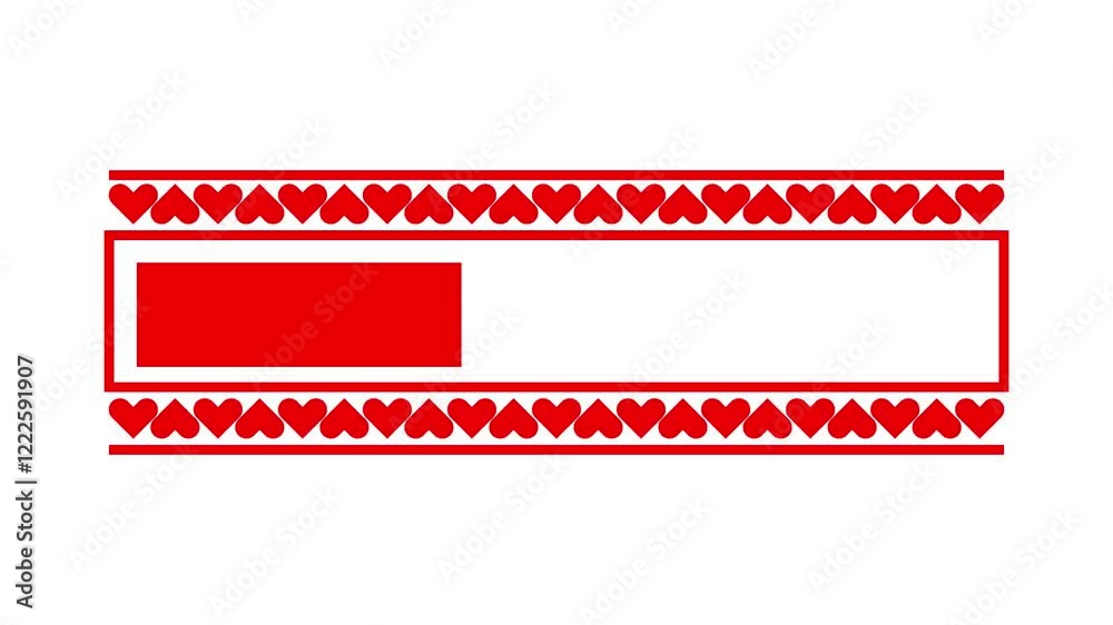Red and white love art loading icon Red and white love art loading icon
