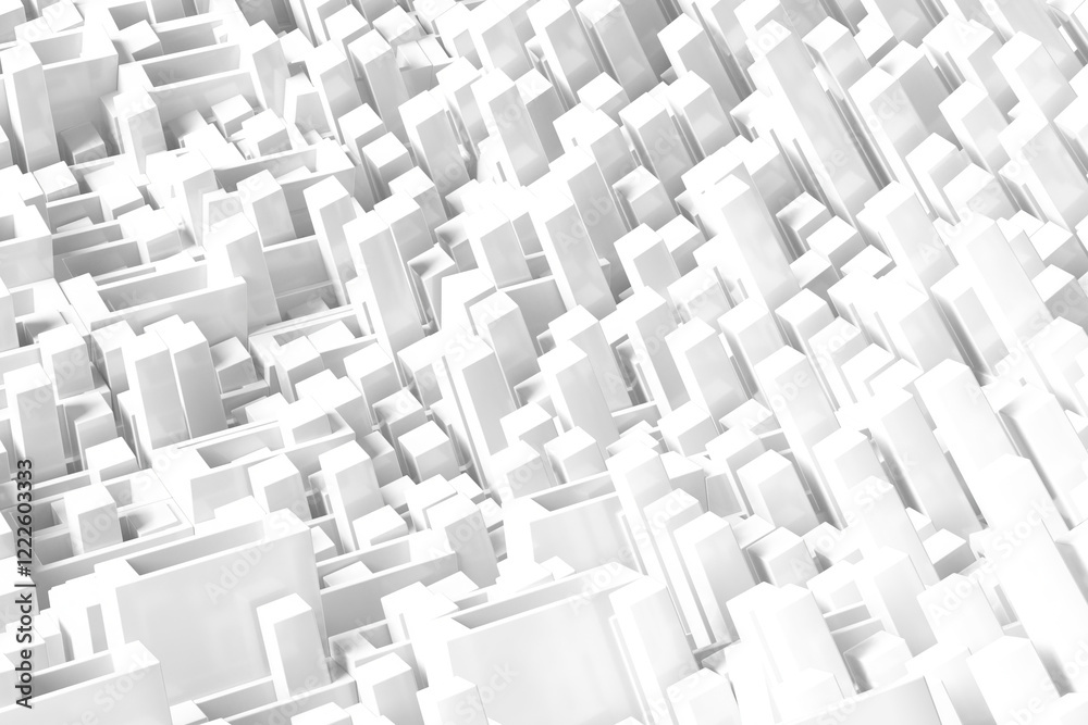 Abstract geometric pattern featuring architectural forms and depth. 3d render Abstract geometric pattern featuring architectural forms and depth. 3d render