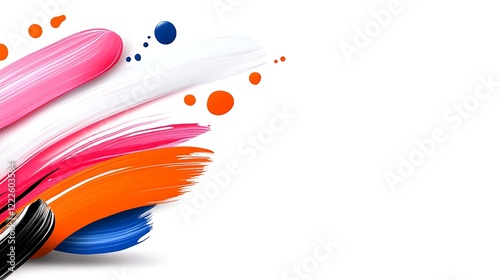 Vibrant Abstract Paint Strokes Background