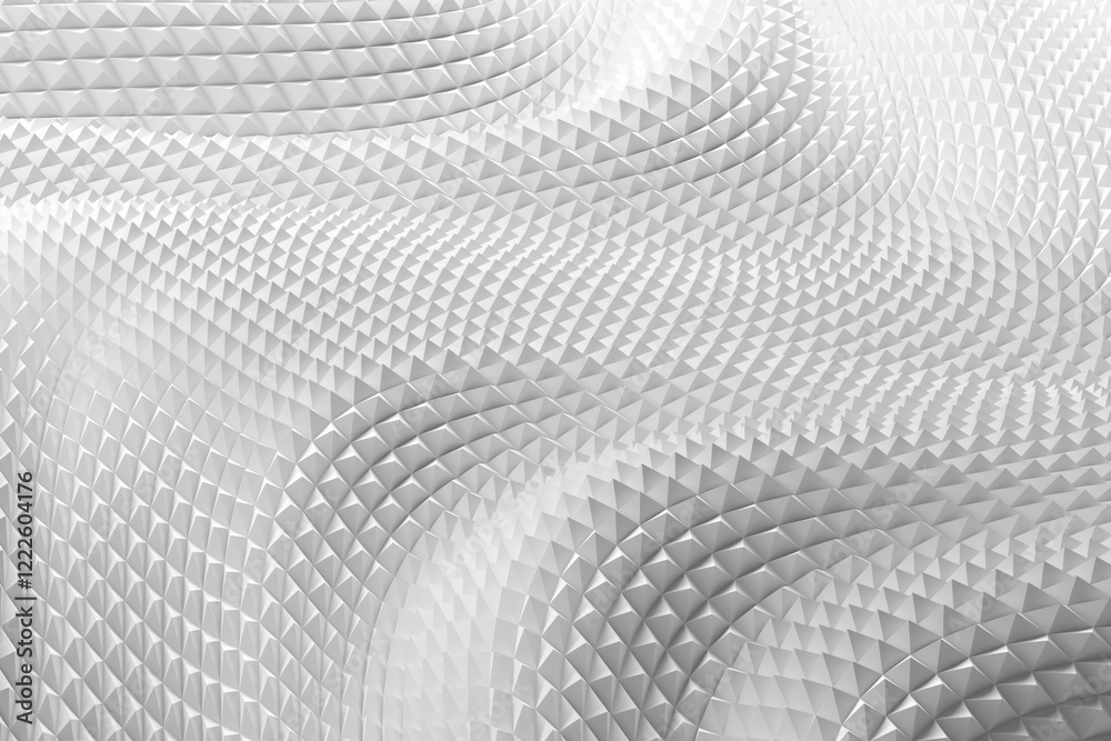 Abstract geometric wave pattern featuring textured triangular shapes. 3d render Abstract geometric wave pattern featuring textured triangular shapes. 3d render