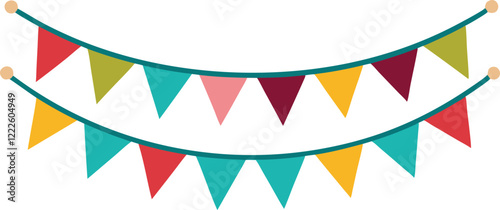 Decorative Hanging Garland Vector Bunting Flags