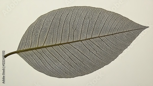 Detailed Skeleton Leaf Closeup Nature Botanical Image