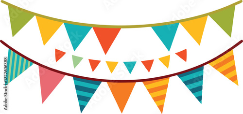 Decorative Hanging Garland Vector Bunting Flags