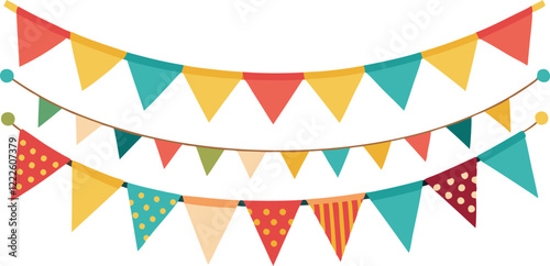 Decorative Hanging Garland Vector Bunting Flags