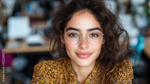 Wallpaper Mural Confident businesswoman smiling in office Torontodigital.ca
