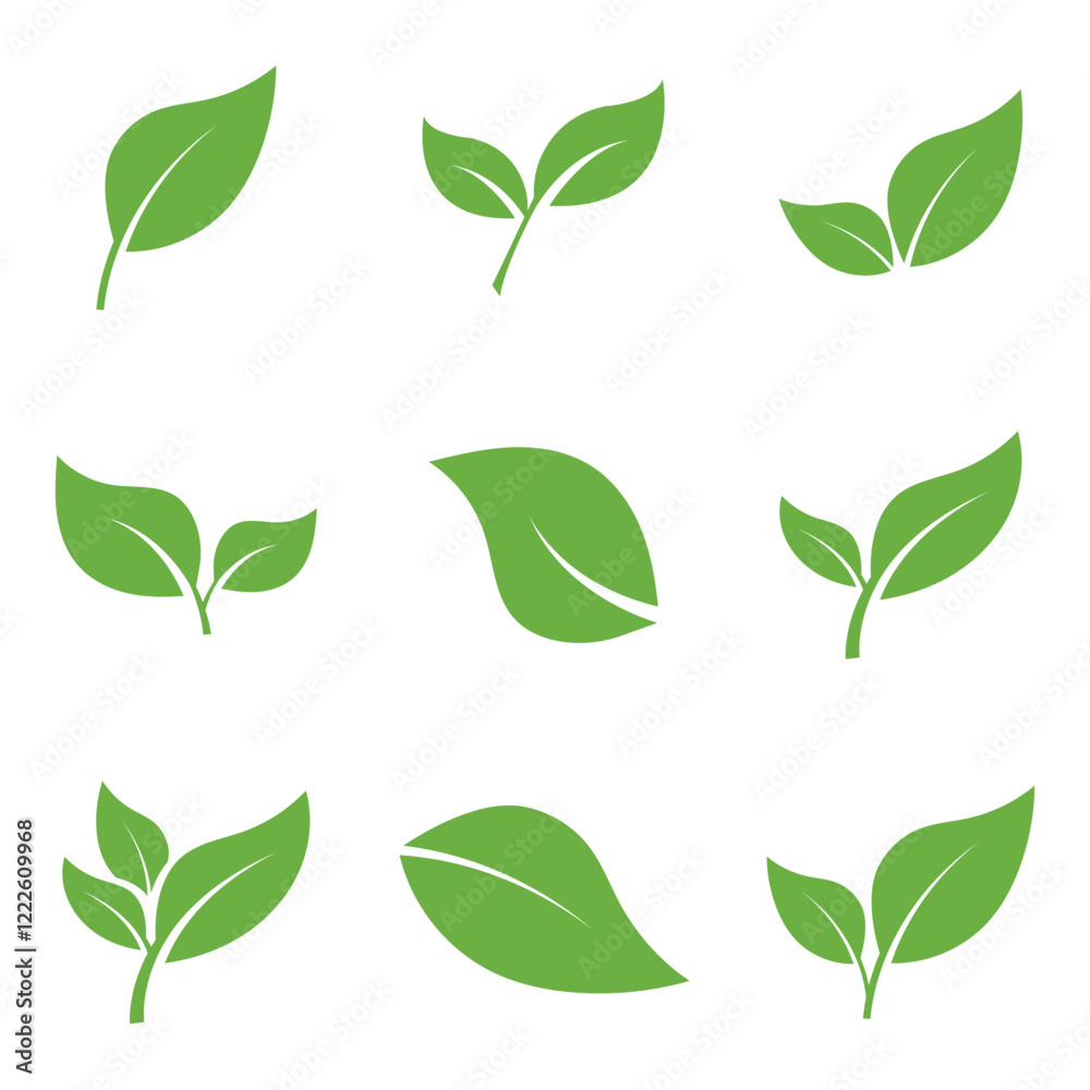 Leaf Logo Icon Graphic Background Template Leaf Logo Icon Graphic Background Template