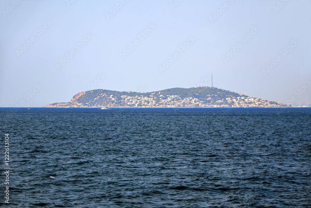 Fototapeta premium landscape of sea and kinaliada island adalar prince's island istanbul