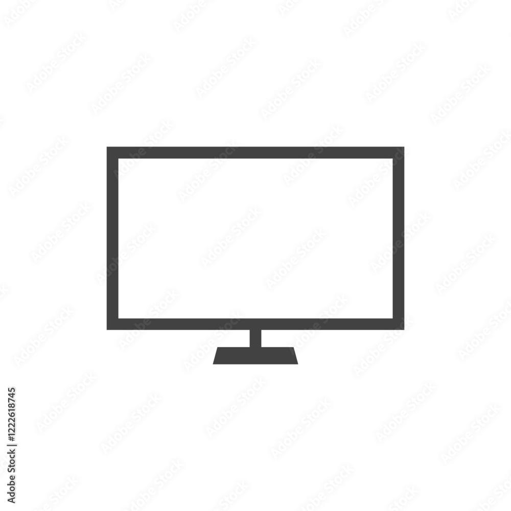 monitor screen icon flat vector isolated on white background monitor screen icon flat vector isolated on white background