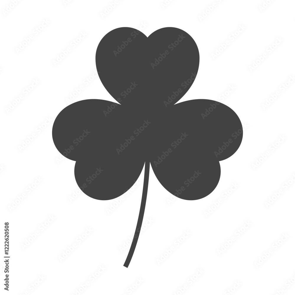 shamrock leaf icon symbol vector isolated on white background shamrock leaf icon symbol vector isolated on white background