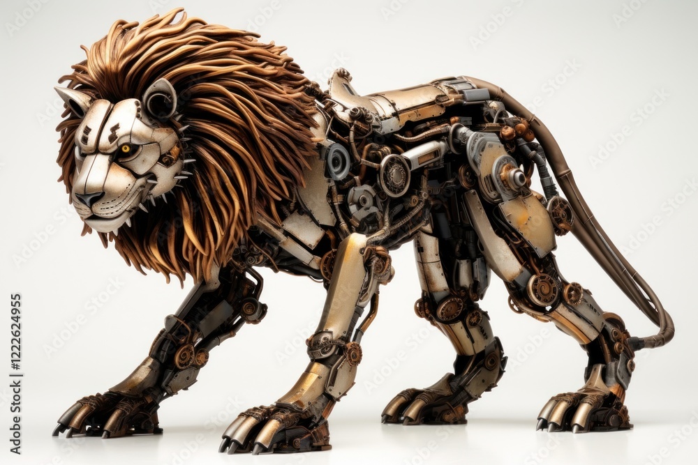Lion robot animal representation carnivora. Lion robot animal representation carnivora.