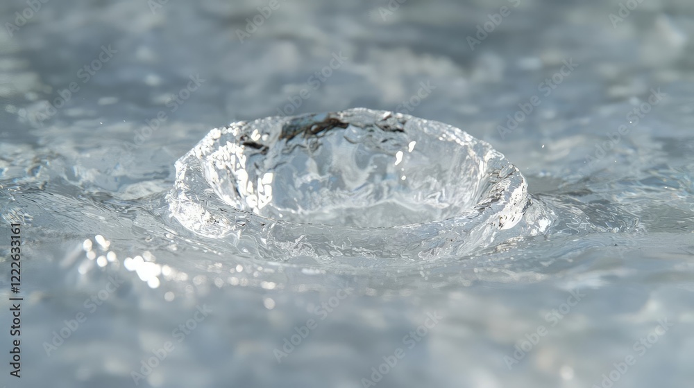 Ice floe on water, close-up, sunlight, winter scene, nature background Ice floe on water, close-up, sunlight, winter scene, nature background