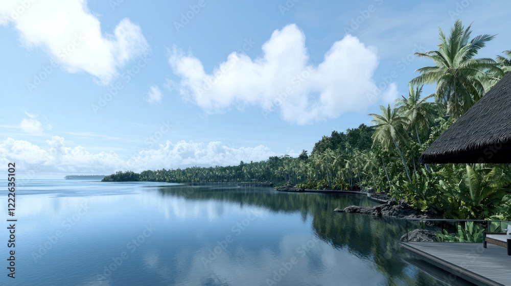Tranquil Tropical Beach Scene Tranquil Tropical Beach Scene