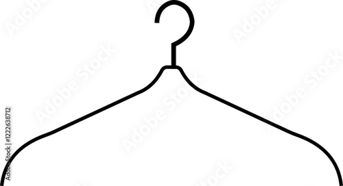 Cloth hanger icon, Hanger for cloakroom or closet. Hang for coat, shirt or suit, towel. Hook sale logo. Vector glyph silhouette template design elements, isolated on transparent background,
