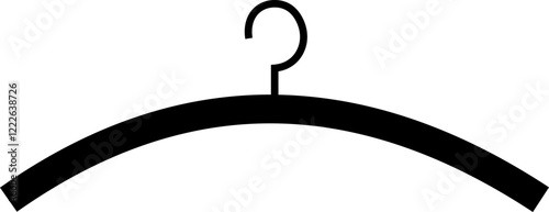 Cloth hanger icon, Hanger for cloakroom or closet. Hang for coat, shirt or suit, towel. Hook sale logo. Vector glyph silhouette template design elements, isolated on transparent background,