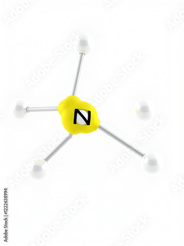 pindolol molecule, nonselective beta blocker molecular structure, isolated 3d model van der Waals photo