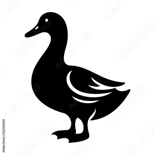 Duck silhouette icon symbol vector illustration