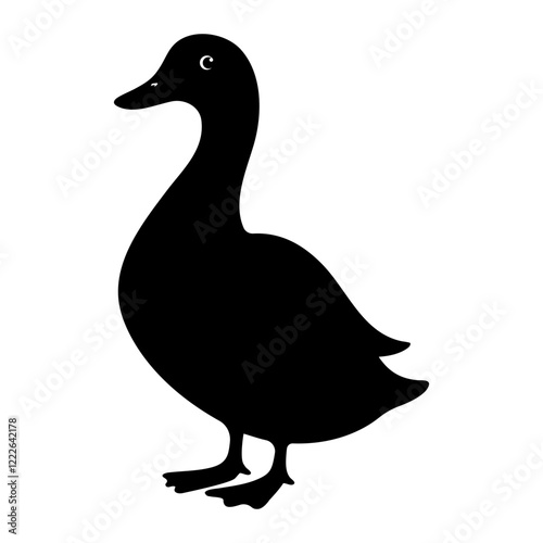 Duck silhouette icon symbol vector illustration