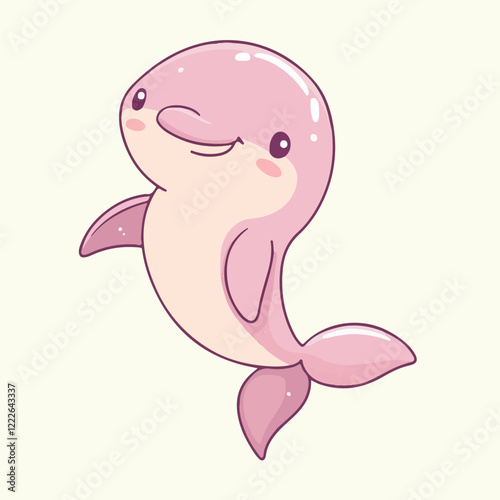 Cute Dolphin cartoon vector illustration