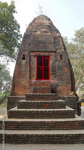 Beautiful terracotta front façade of Krishna Rai Temple, constructed by the Malick Brothers in 1786 AD, Kalyani, Barrackpore, West Bengal, India. photo