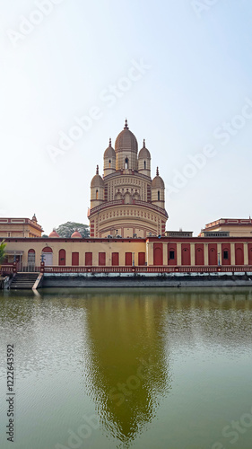 Beautiful terracotta front façade of Krishna Rai Temple, constructed by the Malick Brothers in 1786 AD, Kalyani, Barrackpore, West Bengal, India. photo