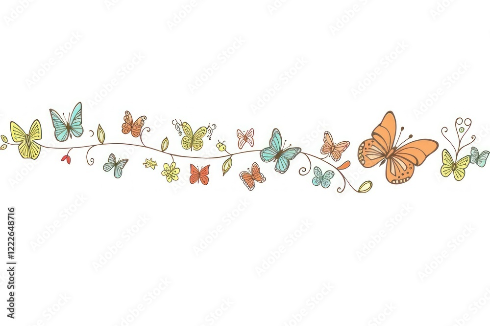 Fototapeta premium Butterfly graphics pattern insect.