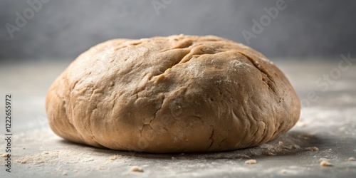 A lump of grayish-brown dough , brown, mass,  brown, mass, unshaped,immobile