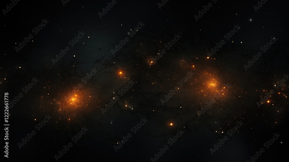 Fototapeta premium Dark Abstract Background with Stellar Elements and Cosmic Glow for Artistic and Sci-Fi Themes in Digital and Print Media