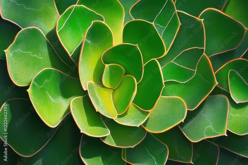 Fototapeta premium Extreme close up of succulent leaf revealing intricate cellular structure and vibrant colors