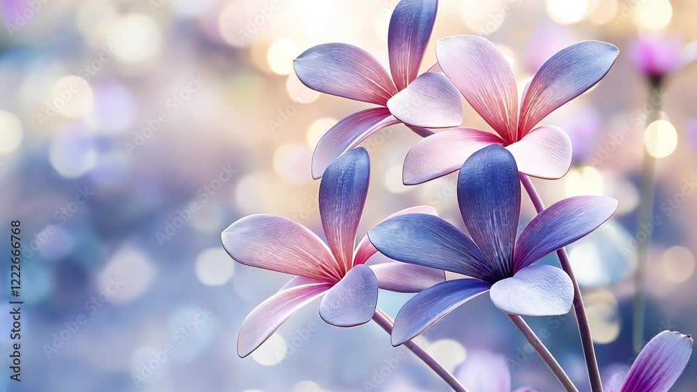 Delicate blossoms in soft focus highlight spring bloom in dreamy garden Delicate blossoms in soft focus highlight spring bloom in dreamy garden