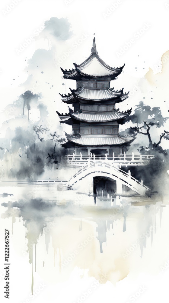 Obraz premium Temple architecture building pagoda.