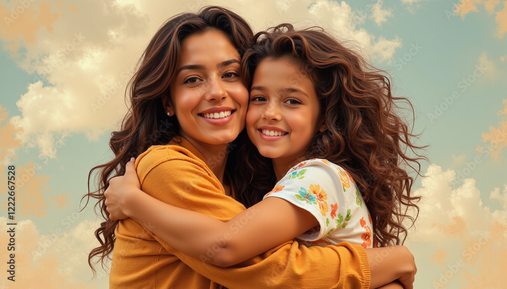 Fototapeta premium mother and daughter