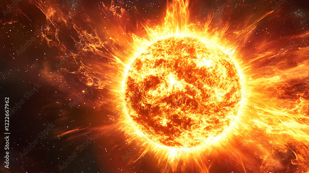 Fototapeta premium A glowing supernova expanding across the universe, radiating limitless vision.