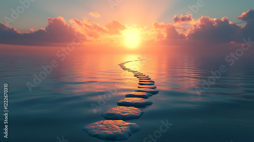 A glowing timeline stretching infinitely into the horizon, representing visionary foresight.