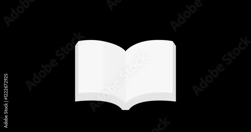 Books opened page of animated concept