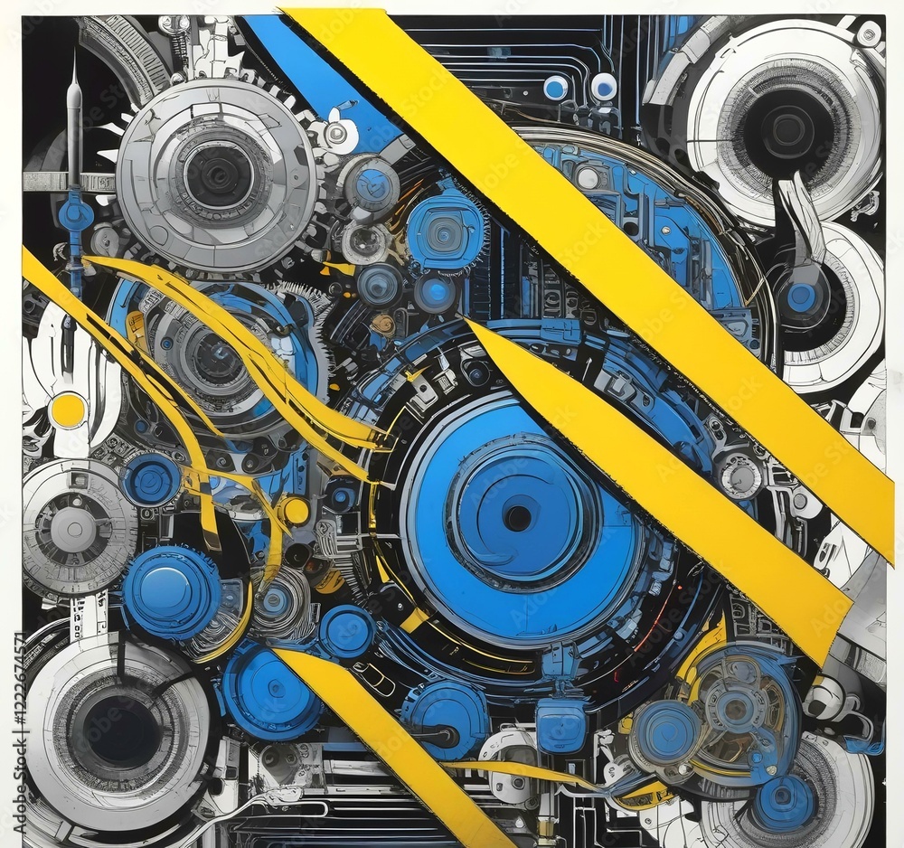 Obraz premium Illustration of abstract technology background.