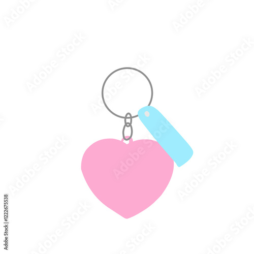 Keychains flat clipart cartoon