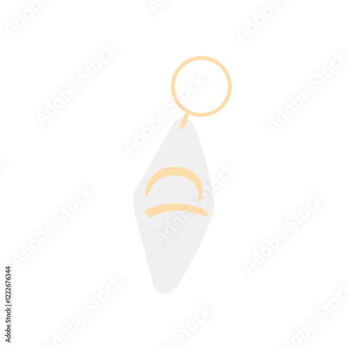 Keychains flat clipart cartoon