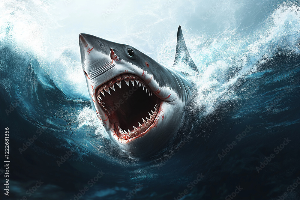 Obraz premium shark in the water