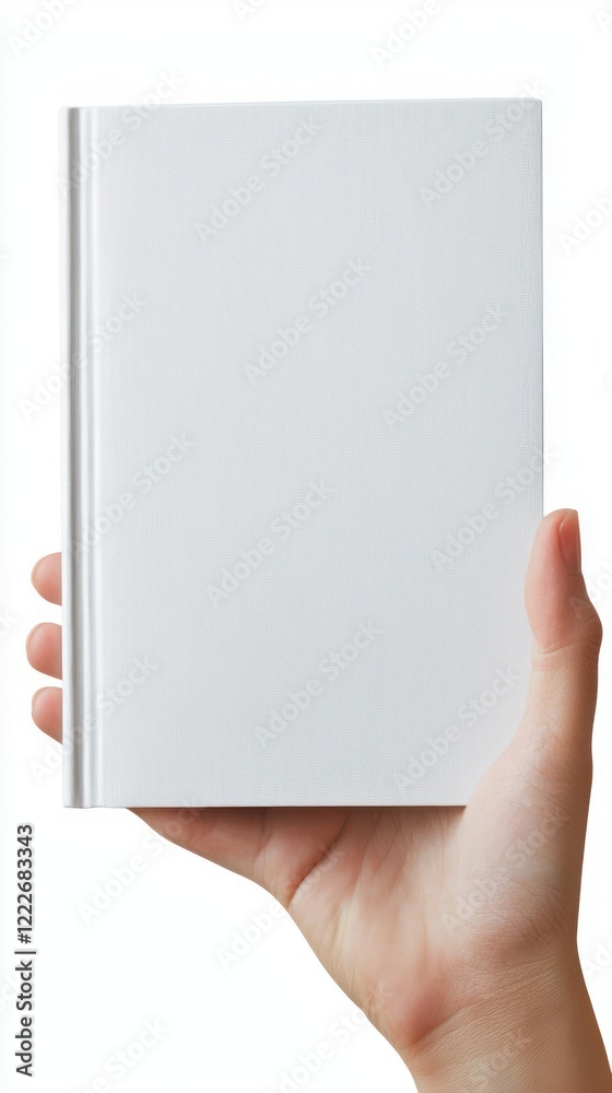 A hand holding a blank white book, symbolizing potential for creativity and ideas. A hand holding a blank white book, symbolizing potential for creativity and ideas.