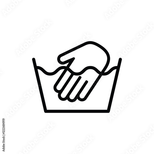  hand wash icon vector  washing instruction symbol