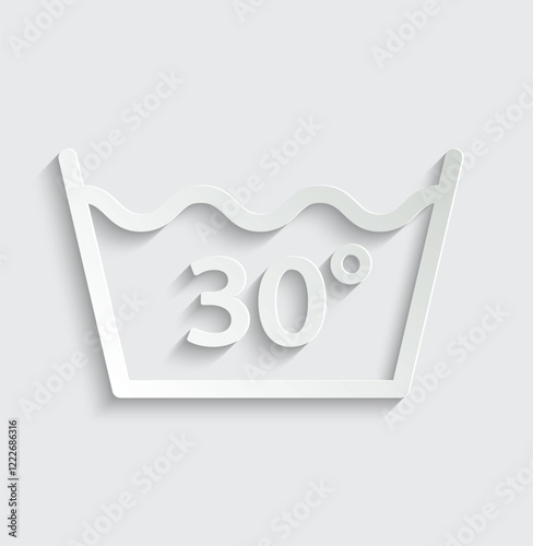  wash icon vector  washing instruction symbol