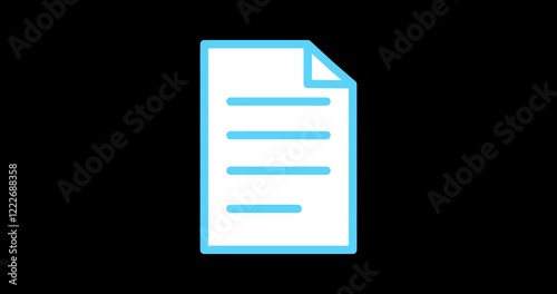 Document paper of animated concept